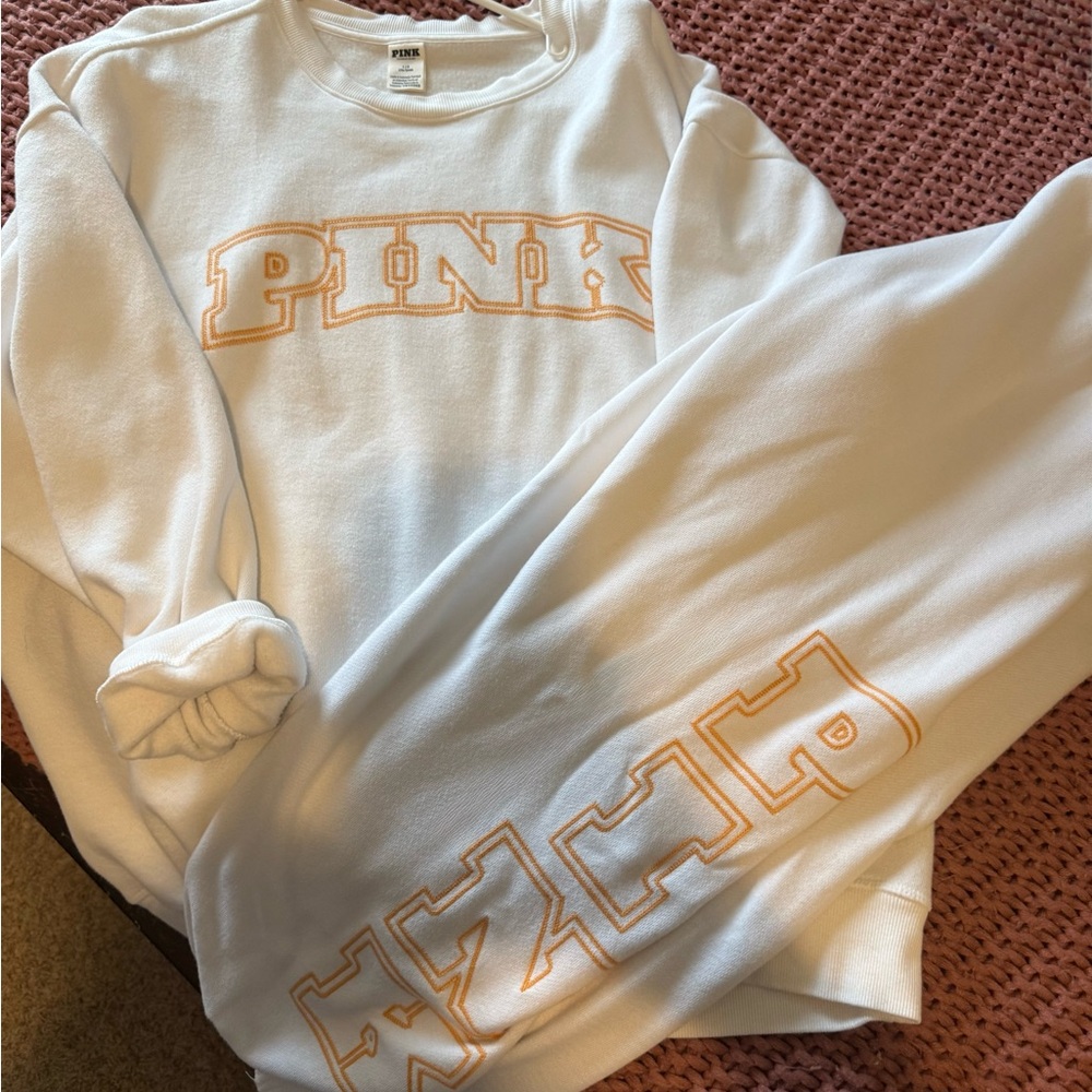 PINK Victoria's Secret White Crewneck Sweatshirt